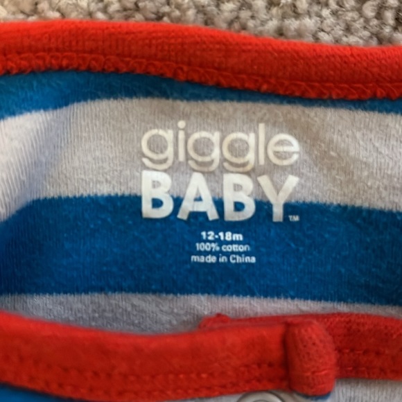 Blue and White Stripped Jumpsuit - Picture 2 of 3